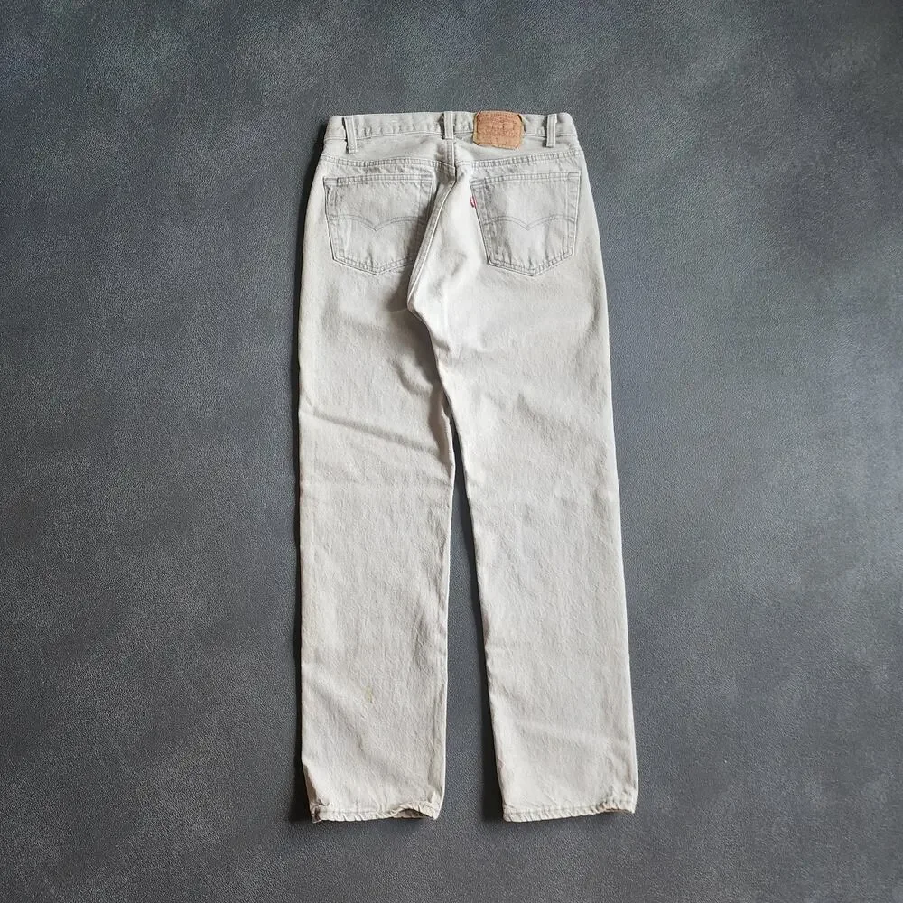 Vintage 90's Levi's 501 Classic Fit Grey Denim Jeans 33x32